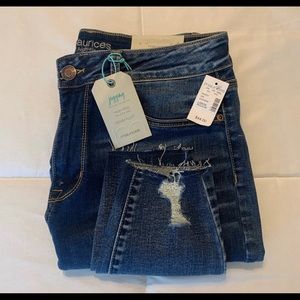 Distressed jeggings, Sz Large